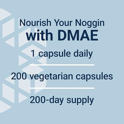 Life Extension DMAE Bitartrat – Unterstützt die Neurotransmitter-Produktion, 6-Monats-Vorrat, glutenfrei, nicht-GVO, vegetarisch, 200 Kapseln
