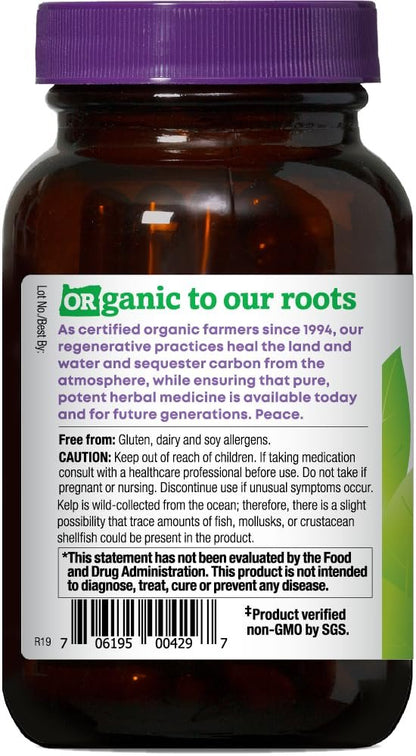 Oregon's Wild Harvest Kelp Bioaktives Nahrungsergänzungsmittel | Natürliche Jodquelle | Vegane Kapseln, 90 Stück