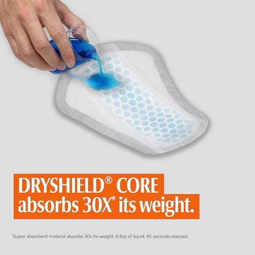 Depend Shields Inkontinenz-Einlagen für Männer, leichte Saugfähigkeit, 58 Stück, Verpackung kann variieren
