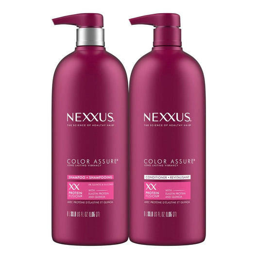 Nexxus Color Assure Shampoo und Conditioner für coloriertes Haar – Farbschutz für bis zu 40 Wäschen, 33,8 oz, 2er-Pack
