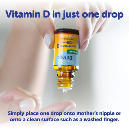 Ddrops Baby 400 IE Vitamin D Tropfen – 60 Tropfen (1,7 ml) für gesunde Knochen und Immunsystem