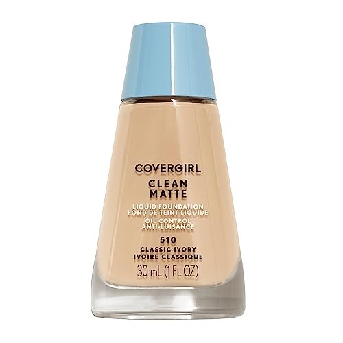 COVERGIRL Clean Matte Liquid Foundation Classic Ivory, 1 oz (Verpackung kann variieren)