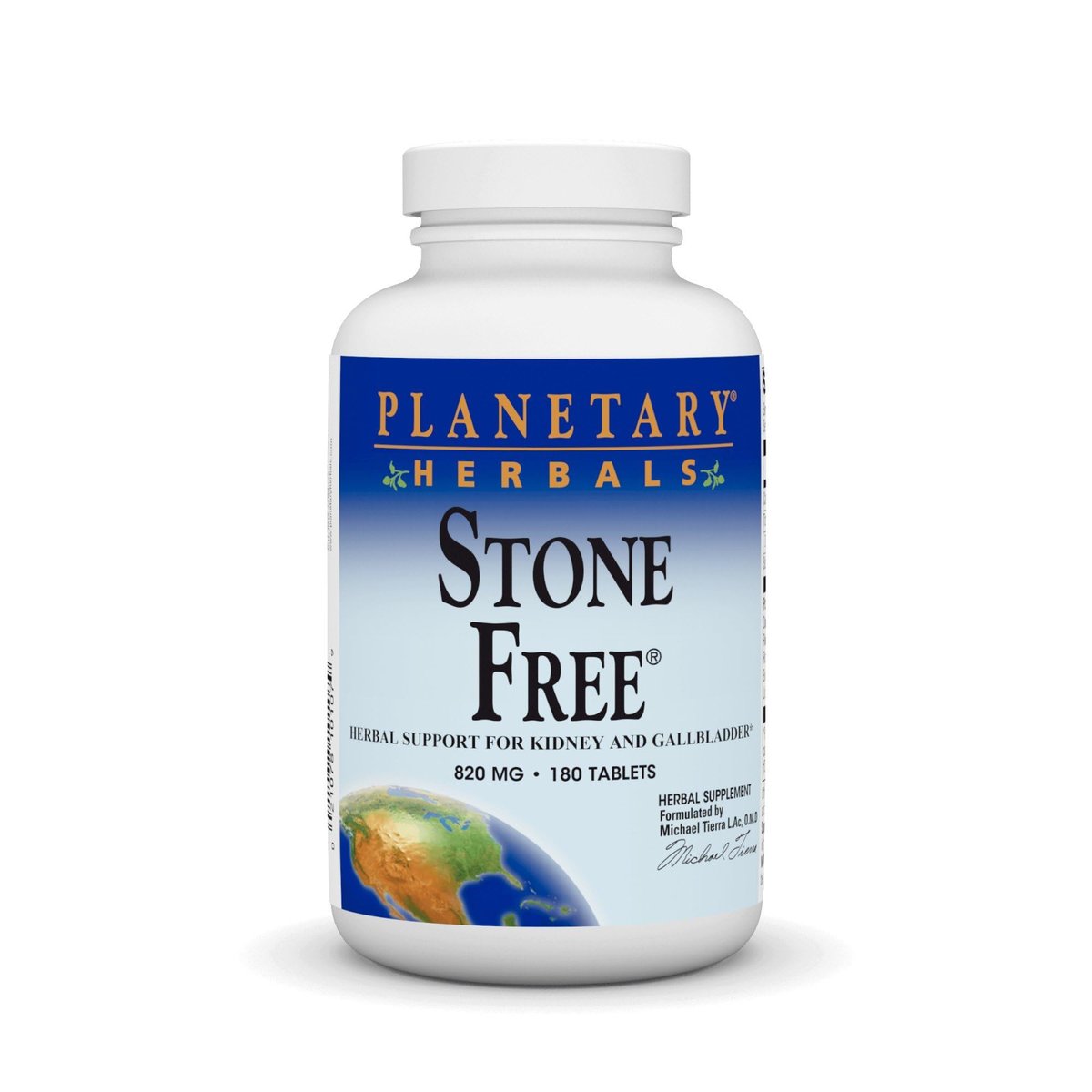 Planetary Herbals Stone Free 820 mg – Kräuterunterstützung für Nieren und Gallenblase, 180 Tabletten
