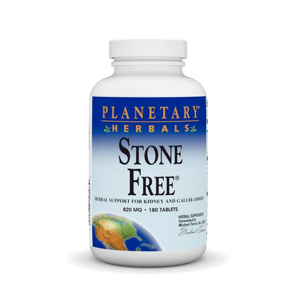 Planetary Herbals Stone Free 820 mg – Kräuterunterstützung für Nieren und Gallenblase, 180 Tabletten