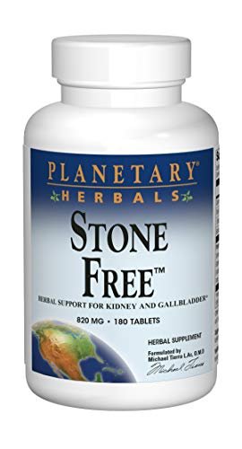 Planetary Herbals Stone Free 820 mg – Kräuterunterstützung für Nieren und Gallenblase, 180 Tabletten