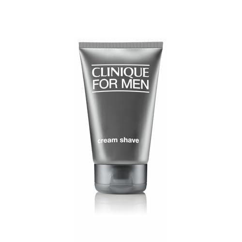 Clinique For Men Cream Shave Rasiercreme | Reichhaltige Formel für trockene Haut | Feuchtigkeitsspendend | Erweicht den Bart + Beruhigt, 125 ml