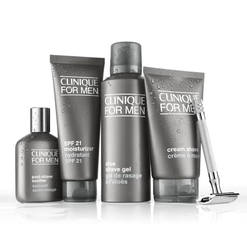 Clinique For Men Cream Shave Rasiercreme | Reichhaltige Formel für trockene Haut | Feuchtigkeitsspendend | Erweicht den Bart + Beruhigt, 125 ml