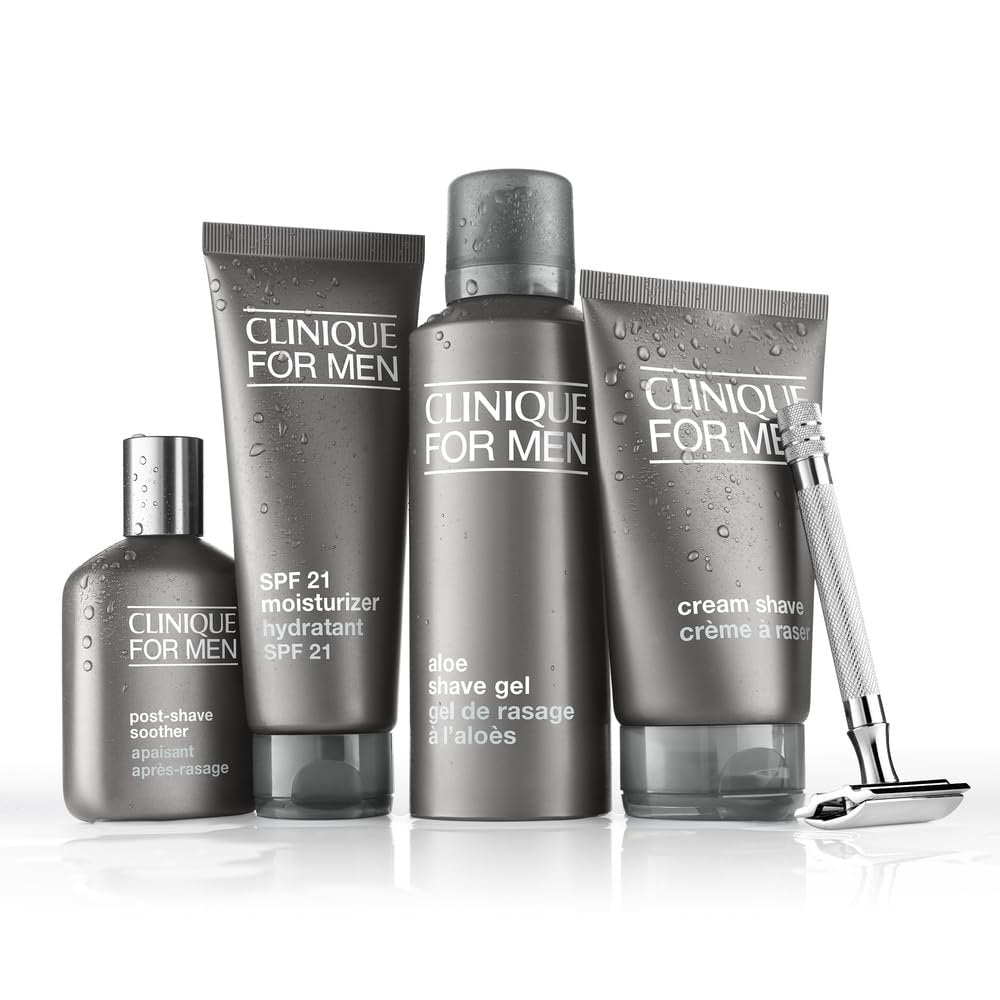 Clinique For Men Cream Shave Rasiercreme | Reichhaltige Formel für trockene Haut | Feuchtigkeitsspendend | Erweicht den Bart + Beruhigt, 125 ml