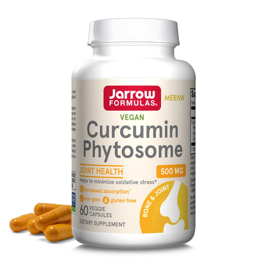 Jarrow Formulas Curcumin Phytosome 500 mg – 60 vegane Kapseln – mit Meriva – Antioxidans & Gelenkunterstützung