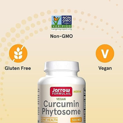 Jarrow Formulas Curcumin Phytosome 500 mg – 60 vegane Kapseln – mit Meriva – Antioxidans & Gelenkunterstützung
