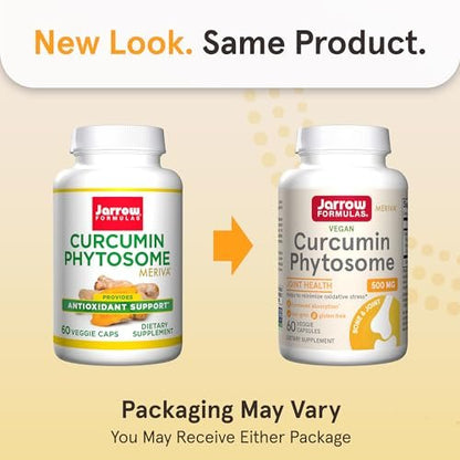 Jarrow Formulas Curcumin Phytosome 500 mg – 60 vegane Kapseln – mit Meriva – Antioxidans & Gelenkunterstützung