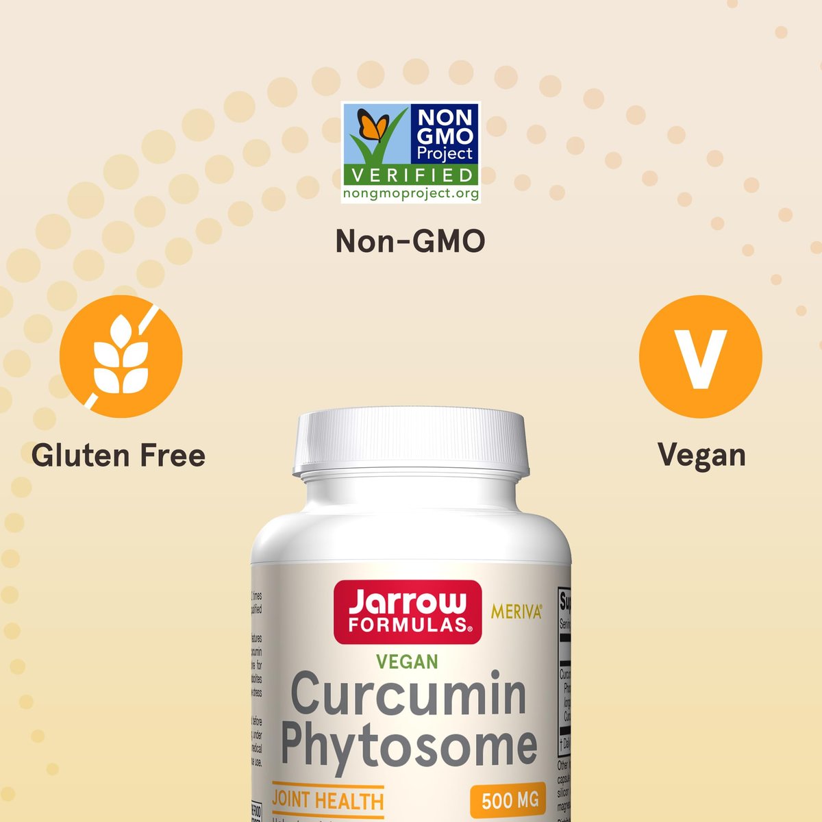 Jarrow Formulas Curcumin Phytosome 500 mg – 60 vegane Kapseln – mit Meriva – Antioxidans & Gelenkunterstützung