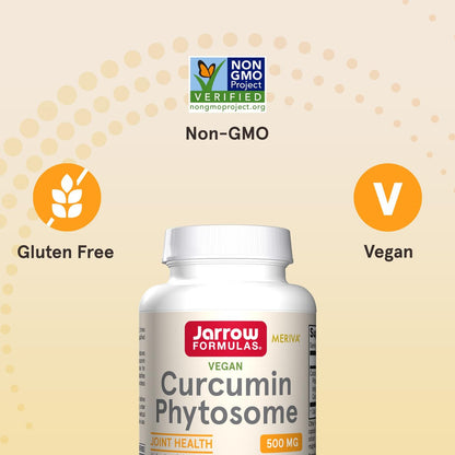 Jarrow Formulas Curcumin Phytosome 500 mg – 60 vegane Kapseln – mit Meriva – Antioxidans & Gelenkunterstützung