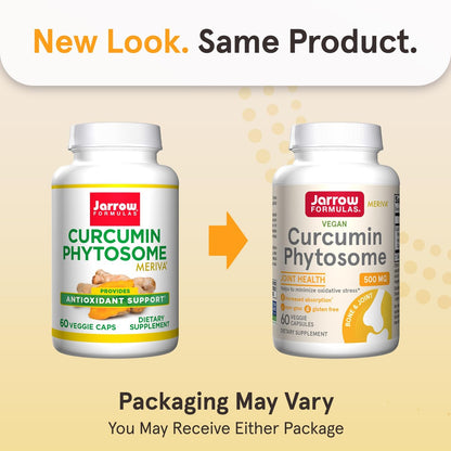 Jarrow Formulas Curcumin Phytosome 500 mg – 60 vegane Kapseln – mit Meriva – Antioxidans & Gelenkunterstützung