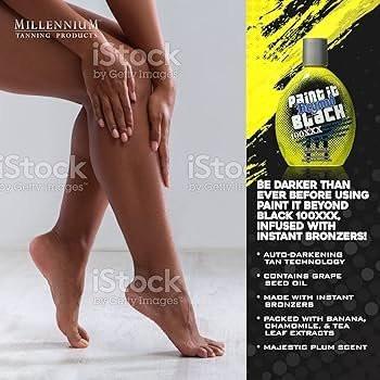 Millennium Tanning Paint it Beyond Black 100 XXX Dunkelbräuner-Beschleuniger für Solarium & Sonnenbaden mit Bronzer, 13,5 oz