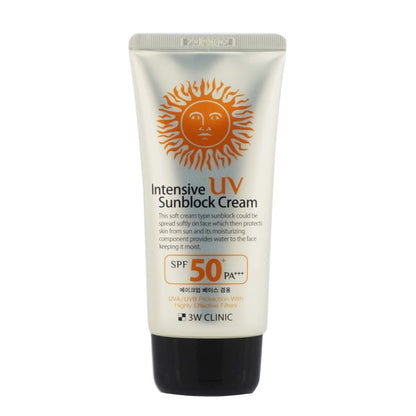 3W Clinic Intensive UV Sonnencreme SPF50+/PA+++ 70ml – Hochwirksamer Sonnenschutz für das Gesicht