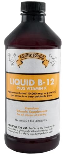 Rooster Booster B-12 Flüssigkeit, 16 Unzen – Hochdosiertes Vitamin B12 für Tiere