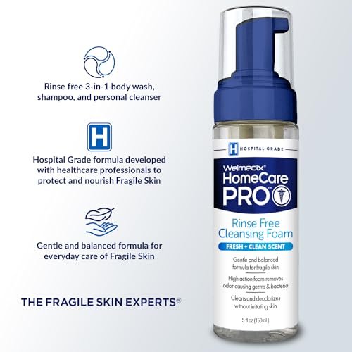 Welmedix No Rinse Cleansing Foam – Wasserfreier 3-in-1 Reinigungsschaum für Körper, Haare und Gesicht, pH-neutral, 150 ml