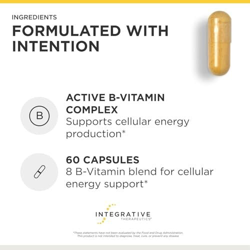 Integrative Therapeutics Active B-Complex – Zelluläre Energie & Herzgesundheit mit B2, B6 & B12 – Unterstützt Nerven- & Immunsystem – 60 Kapseln (30 Portionen)