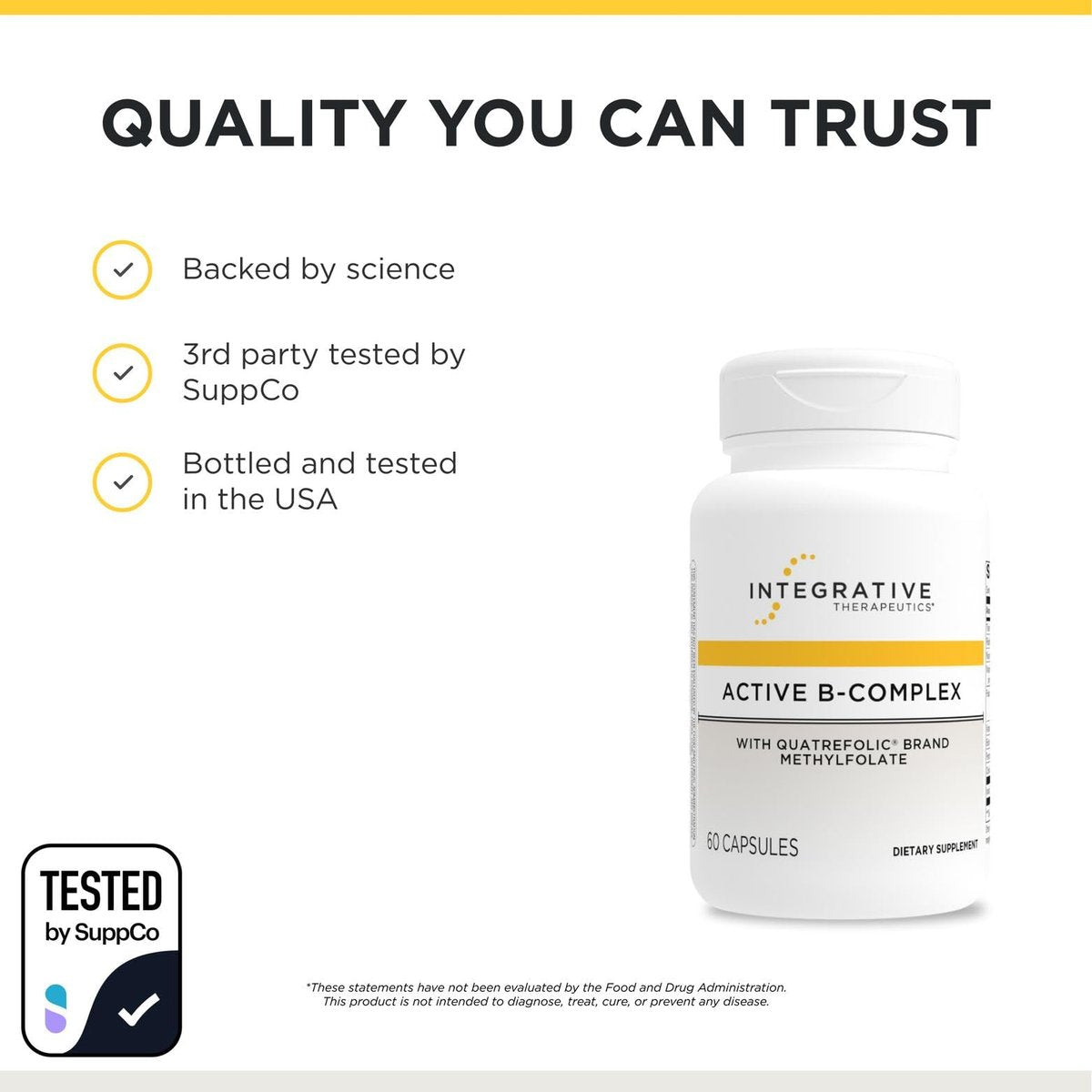 Integrative Therapeutics Active B-Complex – Zelluläre Energie & Herzgesundheit mit B2, B6 & B12 – Unterstützt Nerven- & Immunsystem – 60 Kapseln (30 Portionen)