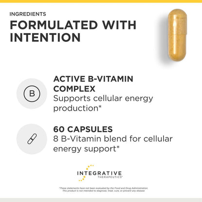 Integrative Therapeutics Active B-Complex – Zelluläre Energie & Herzgesundheit mit B2, B6 & B12 – Unterstützt Nerven- & Immunsystem – 60 Kapseln (30 Portionen)