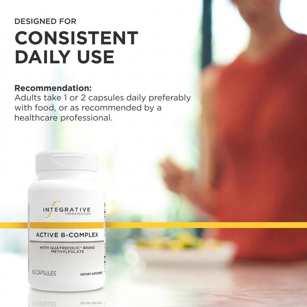 Integrative Therapeutics Active B-Complex – Zelluläre Energie & Herzgesundheit mit B2, B6 & B12 – Unterstützt Nerven- & Immunsystem – 60 Kapseln (30 Portionen)