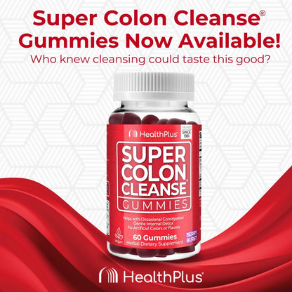 Health Plus Super Colon Cleanse – 15-Tage-Kur mit Psylliumschalen & Probiotika für sanfte Darmreinigung & Verdauungsunterstützung, 60 Kapseln