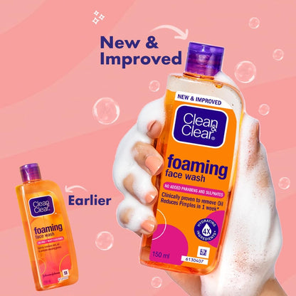 Clean & Clear Schaumendes Gesichtswaschmittel (150 ml) – Sanfte Reinigung für reine Haut