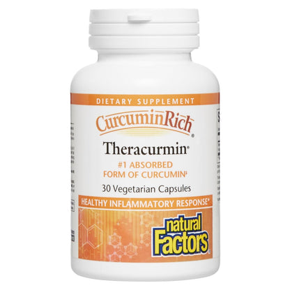Natural Factors CurcuminRich Theracurmin 30 mg – Hoch bioverfügbares Kurkuma-Präparat, 30 Kapseln