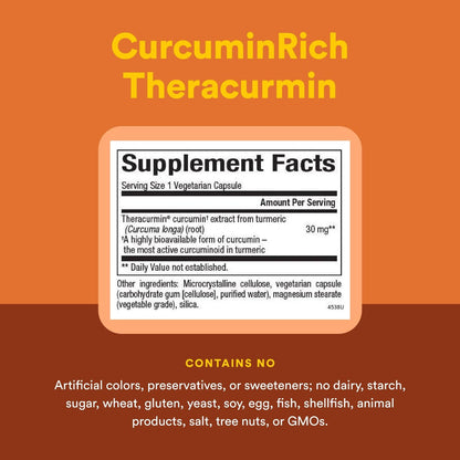 Natural Factors CurcuminRich Theracurmin 30 mg – Hoch bioverfügbares Kurkuma-Präparat, 30 Kapseln