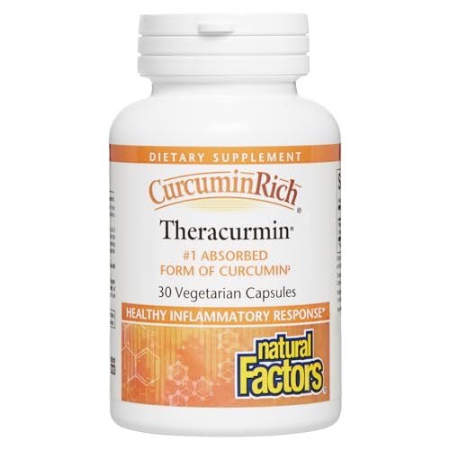 Natural Factors CurcuminRich Theracurmin 30 mg – Hoch bioverfügbares Kurkuma-Präparat, 30 Kapseln