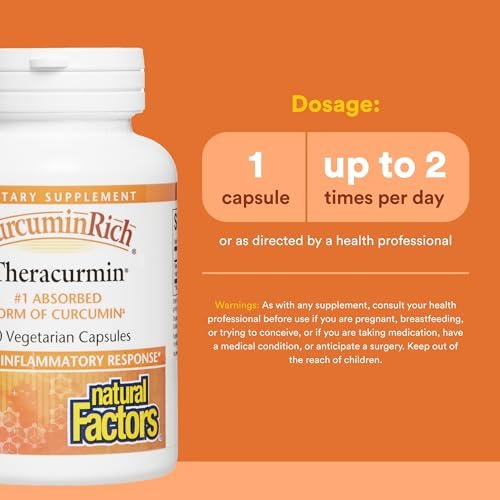 Natural Factors CurcuminRich Theracurmin 30 mg – Hoch bioverfügbares Kurkuma-Präparat, 30 Kapseln