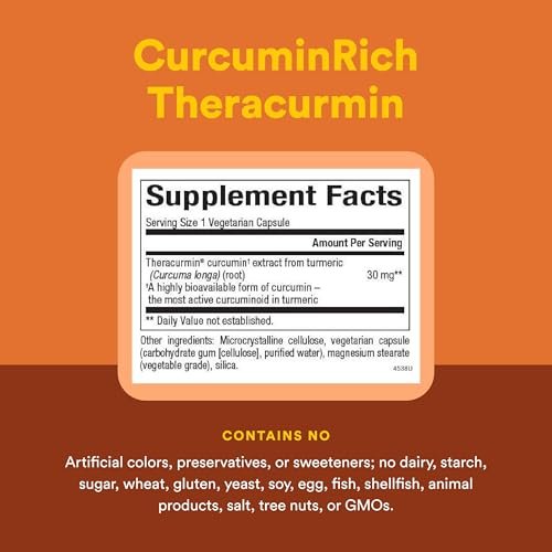 Natural Factors CurcuminRich Theracurmin 30 mg – Hoch bioverfügbares Kurkuma-Präparat, 30 Kapseln