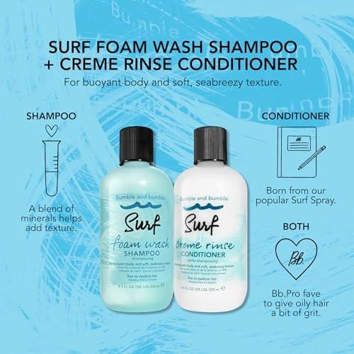 Bumble and bumble. Surf Creme Rinse Texturizing Conditioner | Leichte, seefrische Textur | Volumen + Feuchtigkeit | Für feines bis mittleres, welliges und glattes Haar, 250 ml