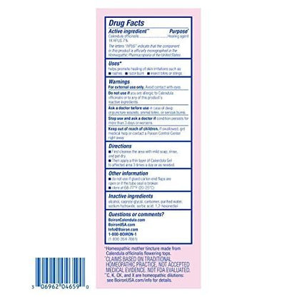 Boiron Calendula Gel – Linderung bei Hautausschlägen, Rasurbrand, Insektenstichen & Hautreizungen – Nicht fettend & parfümfrei – 2,6 Unzen