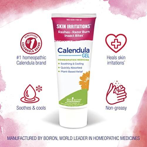 Boiron Calendula Gel – Linderung bei Hautausschlägen, Rasurbrand, Insektenstichen & Hautreizungen – Nicht fettend & parfümfrei – 2,6 Unzen