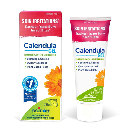 Boiron Calendula Gel – Linderung bei Hautausschlägen, Rasurbrand, Insektenstichen & Hautreizungen – Nicht fettend & parfümfrei – 2,6 Unzen