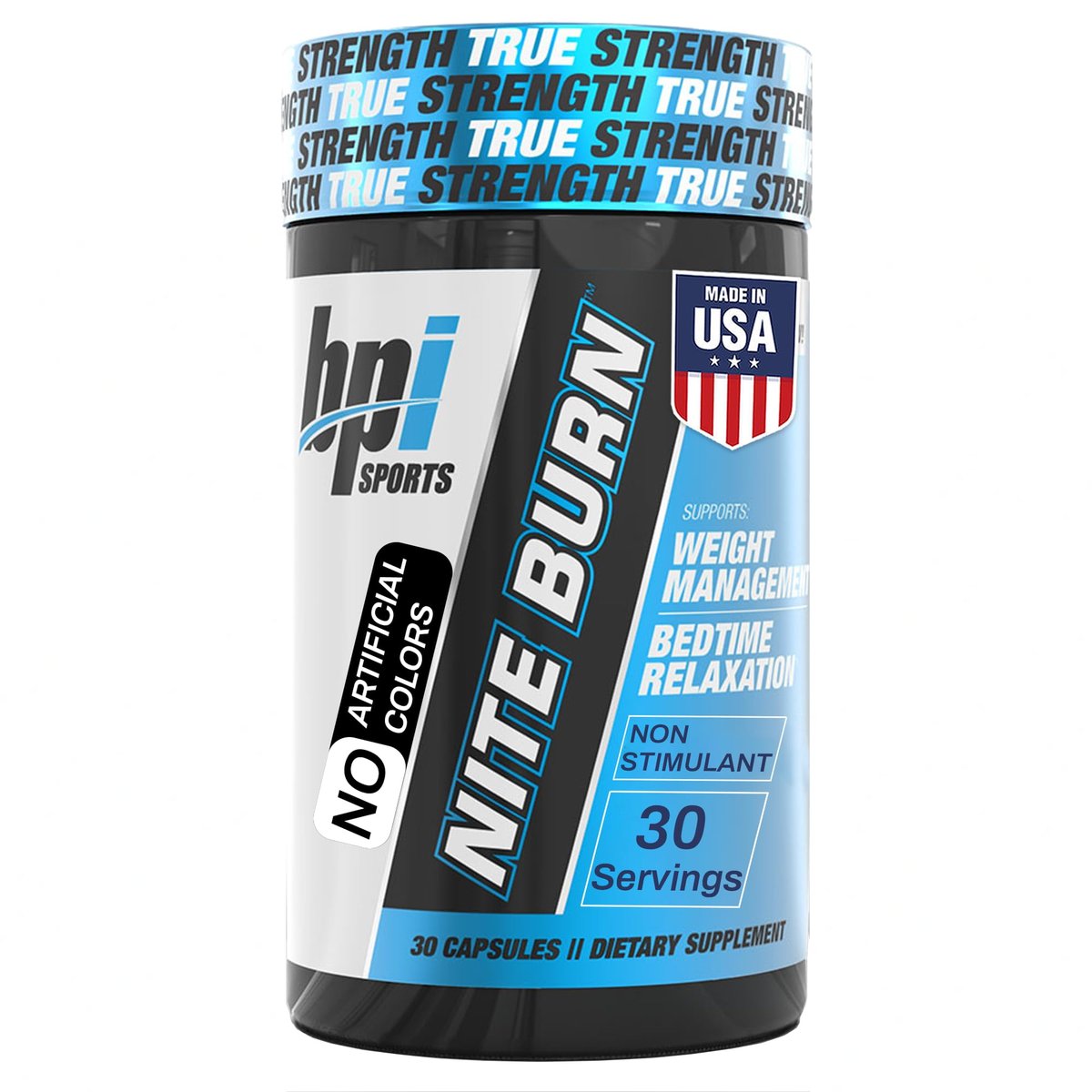 BPI Sports Nite Burn – Nächtlicher Fettverbrenner & Schlafunterstützung – Keto-freundlich – Gewichtsverlust, Fettverbrennung, Entspannung, Stoffwechsel-Boost – 30 Portionen – 640 mg