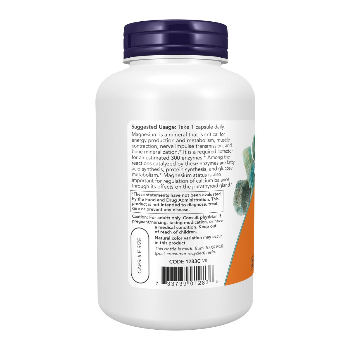 NOW Foods Magnesium 400 mg – 180 vegane Kapseln zur Unterstützung von Nerven und Enzymfunktion