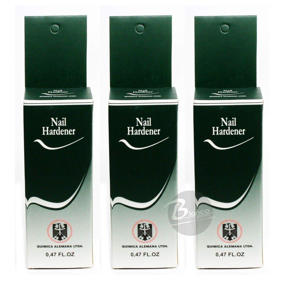 3 Flaschen Química Alemana Nagelhärter Stärkung Nagellack Behandlung 0,47 oz