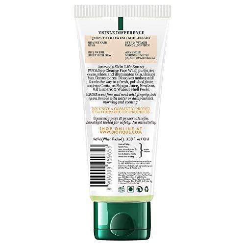 Biotique Bio Papaya Peeling-Gesichtswasser für alle Hauttypen, 150 ml