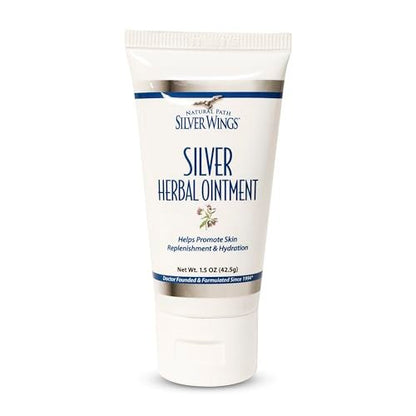 Natural Path Silver Wings 250ppm Silber-Kräutersalbe - Pflegende und feuchtigkeitsspendende Hautpflege 42,5g