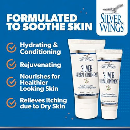 Natural Path Silver Wings 250ppm Silber-Kräutersalbe - Pflegende und feuchtigkeitsspendende Hautpflege 42,5g