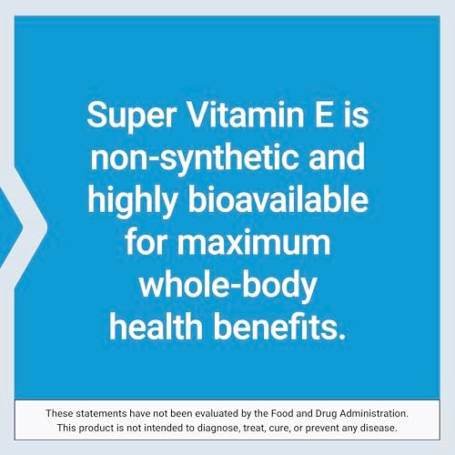 Life Extension Super Vitamin E 268 mg (400 IE) – Nicht-synthetisches Vitamin-E-Präparat für die Gesundheit des gesamten Körpers, glutenfrei, nicht-GVO, 90 Softgels