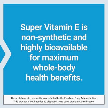 Life Extension Super Vitamin E 268 mg (400 IE) – Nicht-synthetisches Vitamin-E-Präparat für die Gesundheit des gesamten Körpers, glutenfrei, nicht-GVO, 90 Softgels
