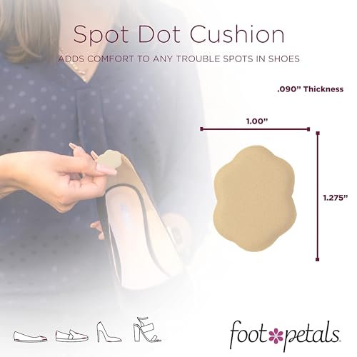 Foot Petals Spot Dot Cushion Scalloped Druckpunktlösung zur Blasenlinderung, Khaki, Einheitsgröße