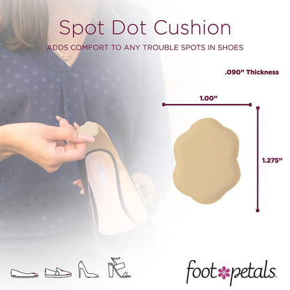 Foot Petals Spot Dot Cushion Scalloped Druckpunktlösung zur Blasenlinderung, Khaki, Einheitsgröße