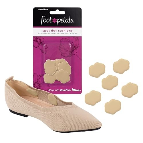 Foot Petals Spot Dot Cushion Scalloped Druckpunktlösung zur Blasenlinderung, Khaki, Einheitsgröße