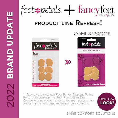 Foot Petals Spot Dot Cushion Scalloped Druckpunktlösung zur Blasenlinderung, Khaki, Einheitsgröße