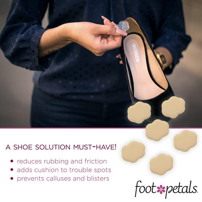 Foot Petals Spot Dot Cushion Scalloped Druckpunktlösung zur Blasenlinderung, Khaki, Einheitsgröße